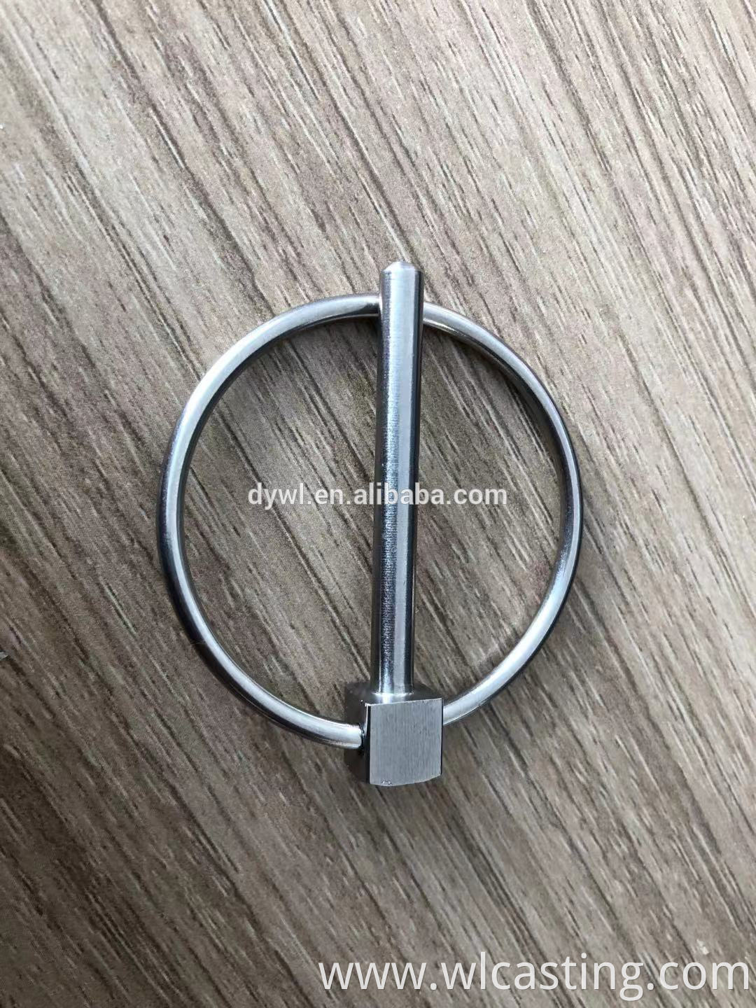 locking pin stainless steel clip ring casting and machine